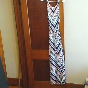 Red, White, and Blue Stripe Maxi Tank Dress, Old Navy, Medium, NWOT